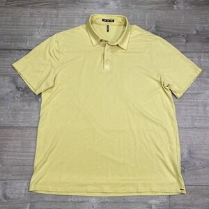 Sun Day Red Polo Shirt Mens L Yellow Performance Tiger Woods Golf Collection